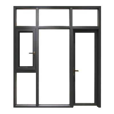 China Energy Saving Aluminum Swing Profile Double Glass Casement Residential Windows And Doors For Home for sale