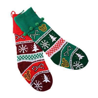 China 2021 Wholesale Christamas Decoration Christmas Stocking Decorations Christmas Stocking Gifts Sublimation Knit Jacquard 2021 Jars for sale