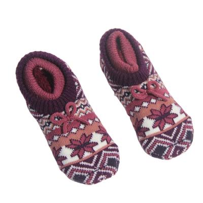 China 2021 new women fashion floor warm home knitted jacquard knit sock shoes inside designer Custom Sock S0044 S0044 for sale