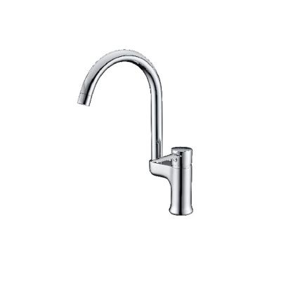 China High Quality Custom Kitchen Faucets Metered Single Hole Deck Mounted Brass Single Handle Hot Cold Water Sink Mixer Tap for sale