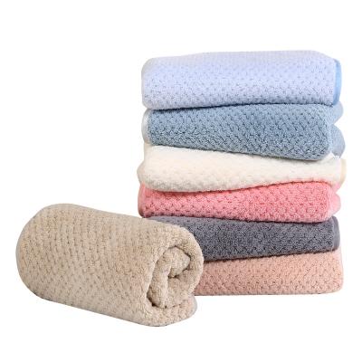 China Solid Color Washable Pineapple Velvet Towel Coral Soft Thickened Towel Strong Water Absorption Cleaning Hair Wiping Gift Towel Wholesale for sale