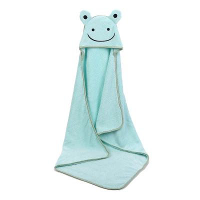 China Newborn Baby Bath Towel Baby Boy Girl Disposable Towel With Hood Cartoon Coral Fleece Infant Towels for sale