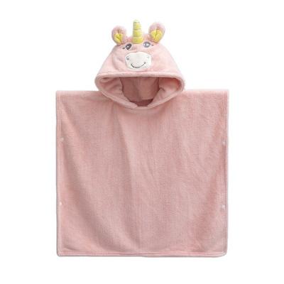 China Disposable Soft Touch Toddler Cartoon Multicolor Cute Bathrobe Quick Absorbing for sale