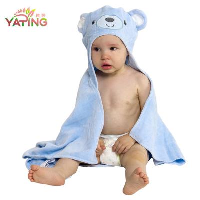 China QUICK DRY Soft Animal Terry Cloth Wrap Baby Bath Face Towel With Hood for sale