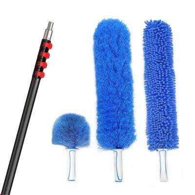 China Washable Dust Cloth Dust Cover Chicken Duster Feather Duster Retractable Electrostatic Dust Sweeping Artifact Extended Cleaning Tool Kennel for sale