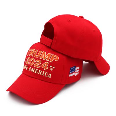 China COMMON Election 2024 Donald Trump Hat With Red Save America Embroidery Trump Baseball Cap Hat for sale