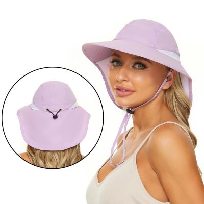 China 2021 New Arrival Women's Bucket Hat Neck Flap Bucket Hat Safari Hat Adult Quick Dry Breathable UPF 50 for sale