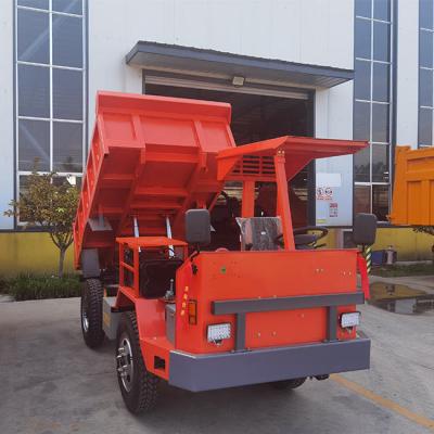 China U-type emmer 73 pk mini-gewrichte vrachtwagen 5 ton rode tipper vrachtwagen hoge veiligheid Te koop