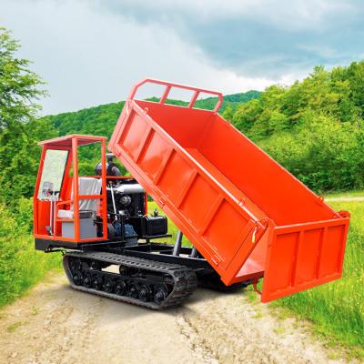 China 6 Tonnen Crawler Dumper Truck Mini Hydraulik Weichai Dieselmotor für die Gartenpalmenfarm zu verkaufen