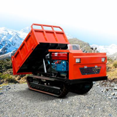 China Customizable Tracked Mini Dumper Truck 2 tons Red Chang Chai Engine For Agriculture for sale