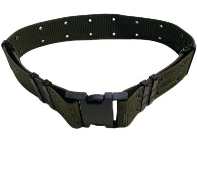 China Durable 5.5cm Green Color Durable Military Tactical Belt With Iron Accessories for sale