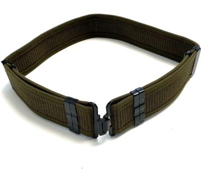 China Durable Outdoor Tactical Belt Woven Cotton Army Cloth Webbing Military Belts For Hunting And Army for sale