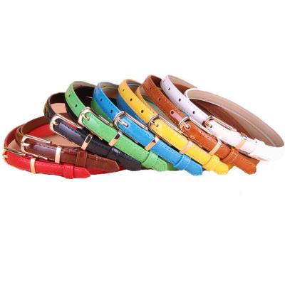 China New Style Durable Fashion Women PU Skinny Belt With Pin Buckle on Wholesale for sale