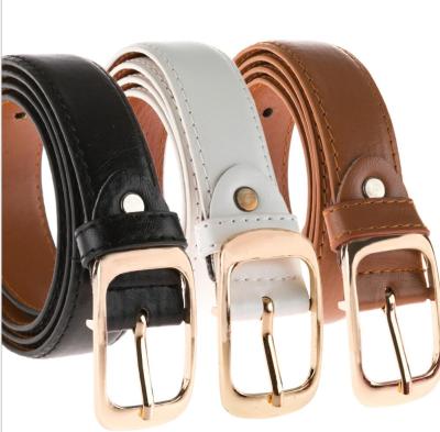 China Durable Popular Black White Brown Color PU Belt For Lady Or Girl for sale