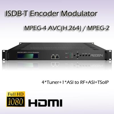 China REM7004 2*DVB-S2(FTA)TO ISDB-T Re-Modulator TransModulator 2*DVB-S/S2 Input ISDB-T/TB Output for sale