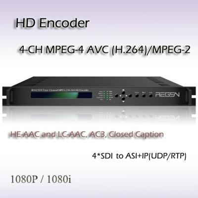 China MPEG-2/H.264 HD Encoder 4*HD/SD_SDI Input 4*SPTS ip output Digital TV SDI Encoder for sale