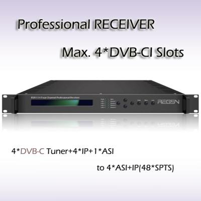 China RSR1114 Digital TV DVB-T2 Demodulator  professional IRD IPTV Headend 4*DVB-T2 Input 48*SPTS UDP/IP Output for sale