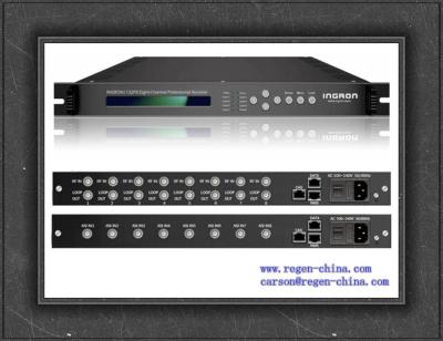 China INGRON1132FR Eight-Channel Professional Receiver IPTV System Headend DVB-C ATSC ISDB-T DVB-S/S2 DVB-T/T2 input optional for sale