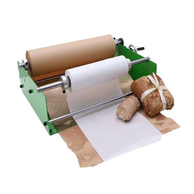 China Easy installation and simple operation new double Hysen style manual operation honeycomb wrapping paper reel dispenser for fruit store for sale