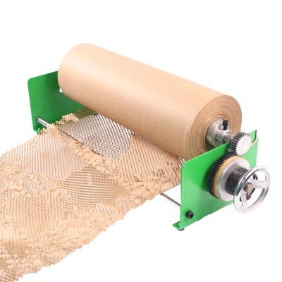 China Hysen Simple Efficient Easy Installation And Fashionable Single Double Operation Kraft Paper Roll Dispenser Honeycomb Paper Cushion for sale