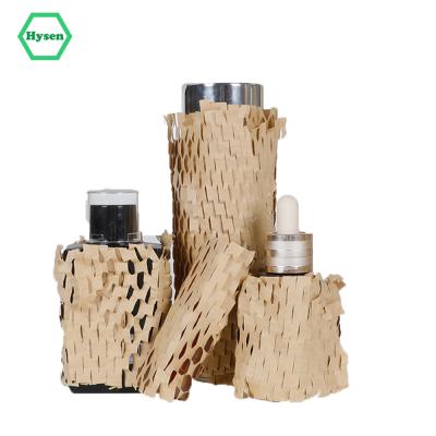 China Biodegradable/Hysen Wood Color Roll Fragile Bee Nest Wrappers Cosmetic Envelope Honeycomb Wrapping Paper Cushion Packaging 30cm*3m Storage for sale