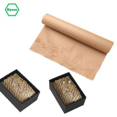 China Hysen's Selection 38cm*50cm Wooden Color Wrapping Material Biodegradable Storage / Dresser New For Jewelry Wedding Birthday Party Art Craft Handmade Honeycomb Roll for sale