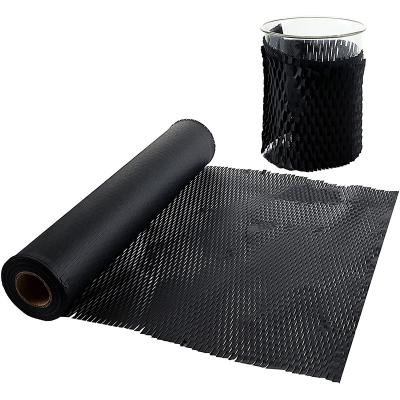 China Hysen Black Sustainable Biodegradable/Vendor 50cm Width Storage Wrapping Paper For Kitchen Accessories Honeycomb Cushioning Wrapping Paper for sale