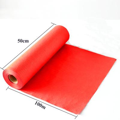 China Hysen Red Color 50cm*100m Disposable Hot Selling Honeycomb Folding Paper For Luxury Box Packaging Cosmetic for sale