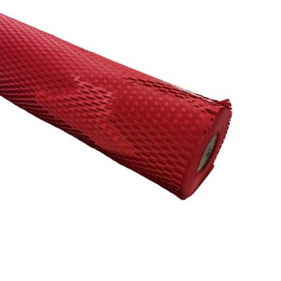 China Materials Hysen Shop Recycled Red Color 50cm*2m Reusable Paper Made From Wood Pulp Wrap Honeycomb Kraft Paper Cushion Wrapping for sale