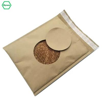 China Hysen High Quality Shockproof Recycled Paper Ads 178mm*230mm Biodegradable/Convenient Storage For Stationary Honeycomb Paper Bag for sale