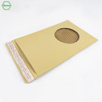 China Biodegradable/Convenient Storage Hysen Spot Goods Delivery 287mm*381mm Shockproof Paper Bag For Mobile Phone Kraft Paper AD Honeycomb for sale