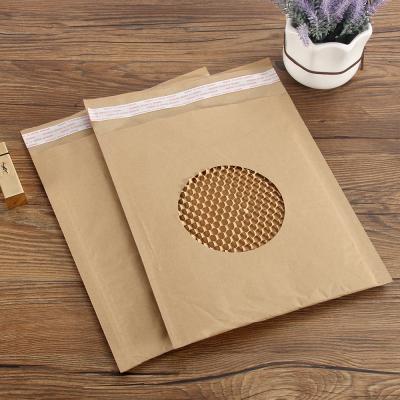 China Free Sample 287mm*381mm Biodegradable Logistic / Convenient Tearproof Hysen Storage Express Packaging Bags For Small Parcel Honeycomb Paper Envelope for sale