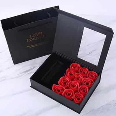 China Perfect Rose Soap Flower Gift Box Brithday Saop Rose Soap Flower Gift Box 2021 Mothers Day Valentines Day Lipstick Creative Necklace Gift Box for sale