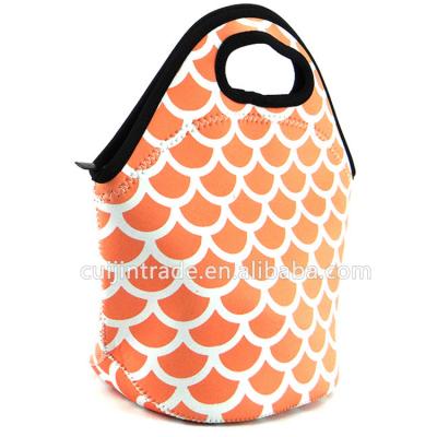 China Neoprene mermaid lunch bag wholesale customized portable insulated lunch bag neoprene mermaid lunch bag for sale