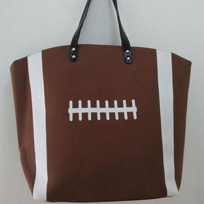 China Big Sports Bag Half Baseball And Half Baseball Canvas Tote Bag Manufacture Hot Selling Custom Big Sports Bag Half Baseball And Half Baseball Canvas Tote Bag for sale