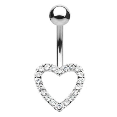 China Casual/Sporty Romantic Bar Navel Belly Heart Piercing Jewelry for sale