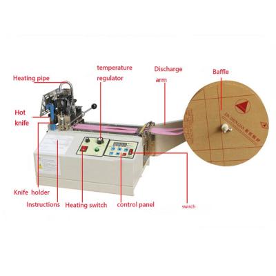 China hot and cold automatic computer belt cutting machine cutting tool 988 nylon nonwoven elastic band mask rope e banding machine for sale