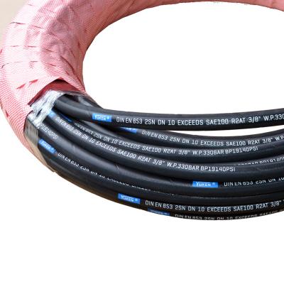 China YUKEN 601 SAE 100R1AT Oil Air Resistant Flexible Gasoline Oil Steel Wire Braided Hose Hydraulic Rubber Hydraulic Hose for sale