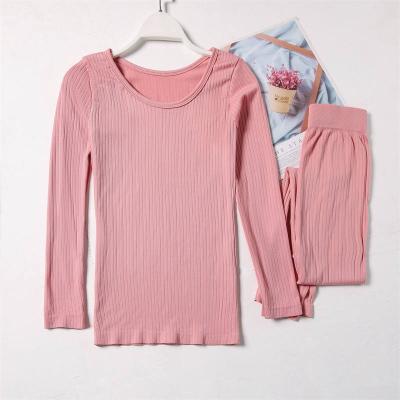 China QUICK DRY Ladies Collar Home Wear Bear Suit Home Vertical Stripe Round Shirt Briefs for sale