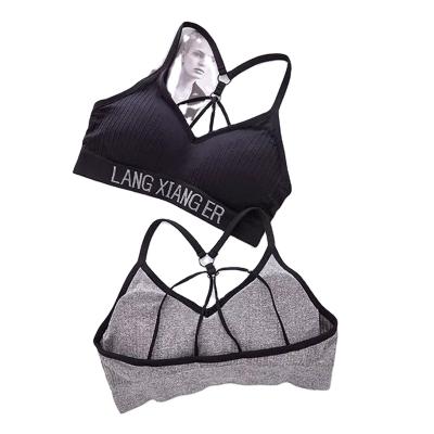 China Wholesale Antibacterial Back Letter Set Parachute Is USA Back Chest Wrapped Sports No Underwire Bra Set for sale