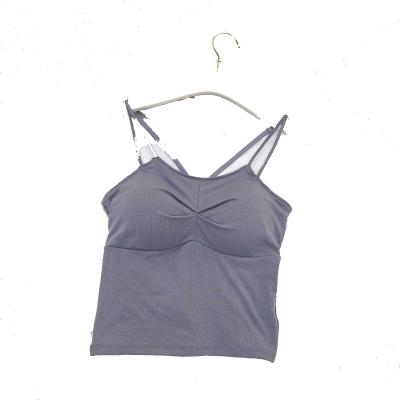 China Beautiful QUICK DRY back bra without wearing a bra vest with the neckline pleated seamless camisole for sale