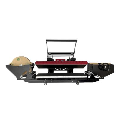 China Easy Operation 25x100cm Semi Automatic Open Sublimation Lanyard Heat Press Printing Machine for sale