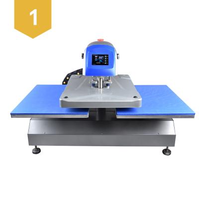 China Garment Shops 2021 Double Master Station 16x20 Automatic Electric Sublimation T-shirt Heat Press Machine 40x50 for sale