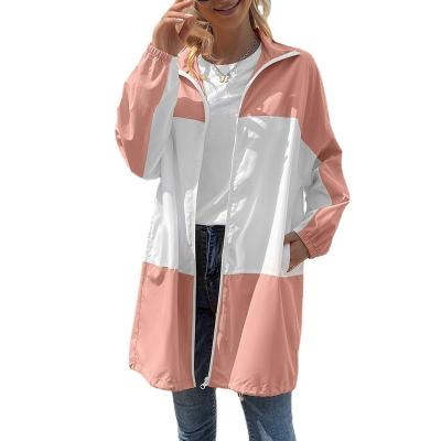 China Other Casual Pocket Hooded Raincoat Suit Mountaineering Outdoor Sports Coat Jacket Tops For Women for sale