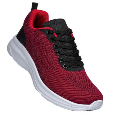 China Wholesale 2022 Fashion Trend Bright Solid Color Flying Woven Bottom Soft Top Soft Bottom Men's Casual Walking Shoes Sneakers for sale