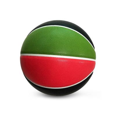 China Street Ball Customized Blank No Logo Basketball In Green Black Red Color For Training for sale