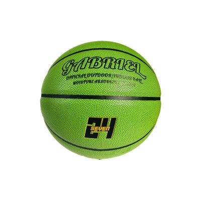 China Custom Collection Style Training And Practicing Leather Green Basketball Ball Personalizadas Outdoors for sale