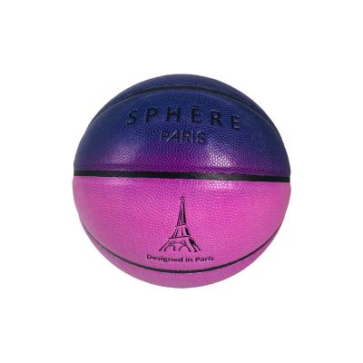 China Custom Collection Style Training And Practicing Leather Green Basketball Ball Personalizadas Outdoors for sale