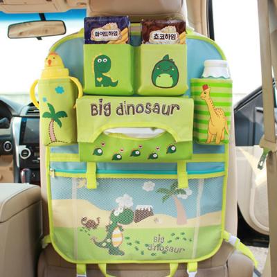 China Backseat Car Organizer Storage Bag Car Cartoon Storage Bag Seat Kids Hanging Bag Car Back Seat Organizer for sale