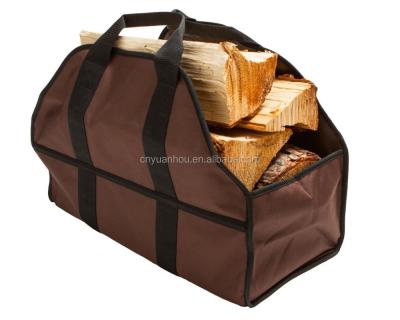 China Firewood For Fireplace Cloth Handles Firewood Packing Bag Large Capacity Heavy Duty Portable Dustproof Firewood Log Carrier Bag for sale